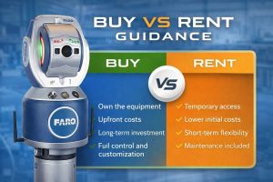 FARO Laser Tracker Buy vs Rent Comparison Buy vs rent FARO laser tracker comparison for industrial measurement projects showing cost and flexibility differences